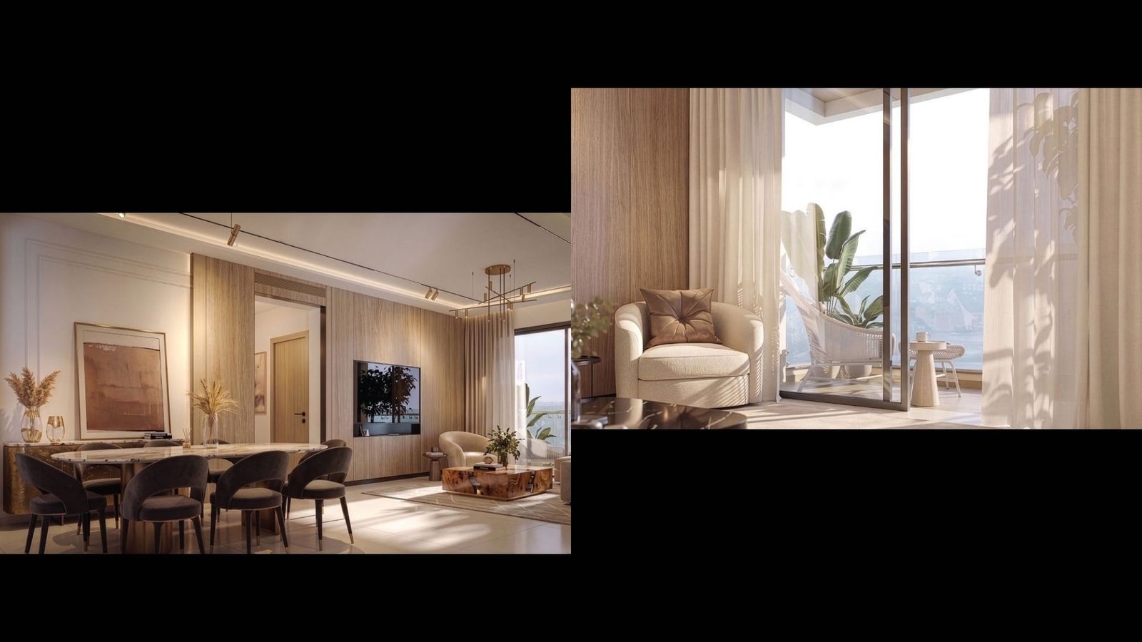 Artist impression of a light-filled SOBHA One World living space